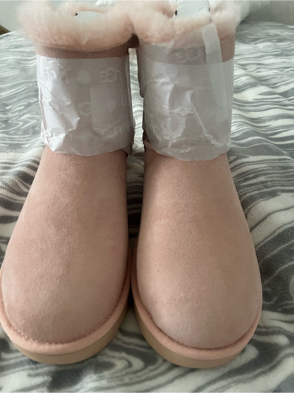 UGG Women's Blush Pink Classic Short Shearling Boots